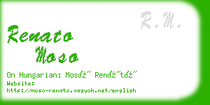renato moso business card